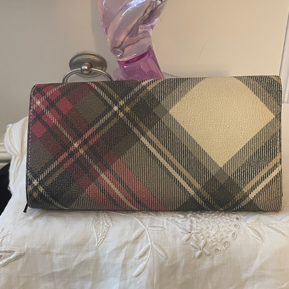 Vivienne Westwood Plaid Wallet - Red, Black, Cream - Picture 13 of 15